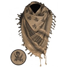 MIL-TEC tolmusall Shemagh Skull coyote/must